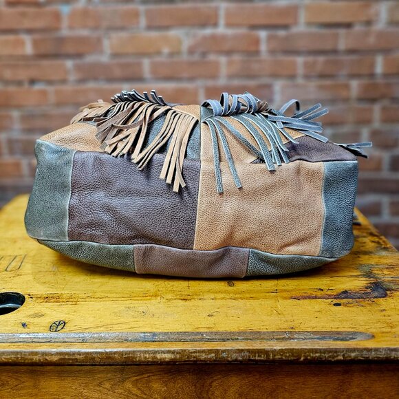 Stylish Brown and Tan Hobo Bag - Picture 5 of 5